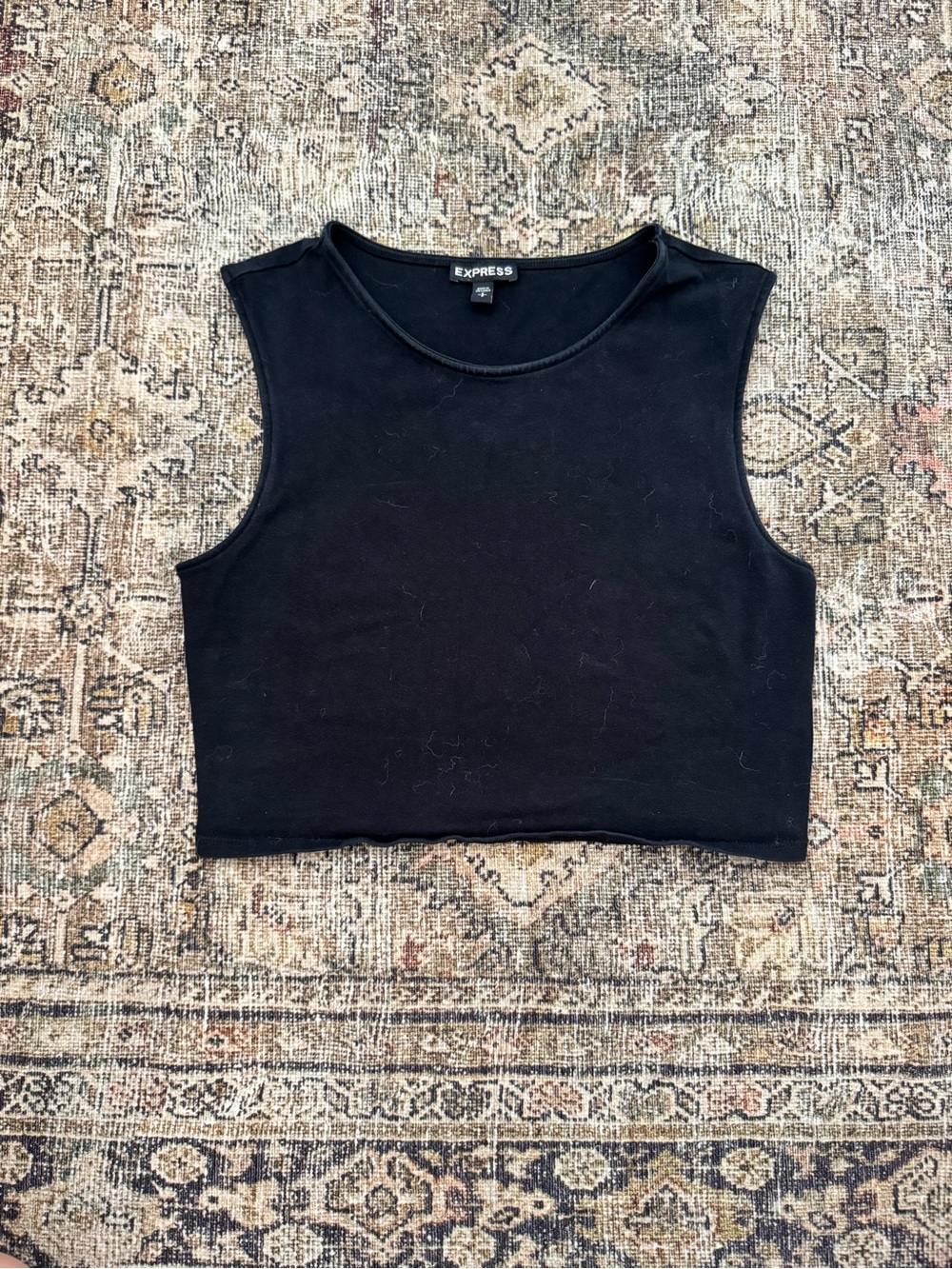 Express Black Cropped Tank Top